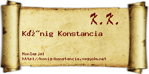 Kőnig Konstancia névjegykártya